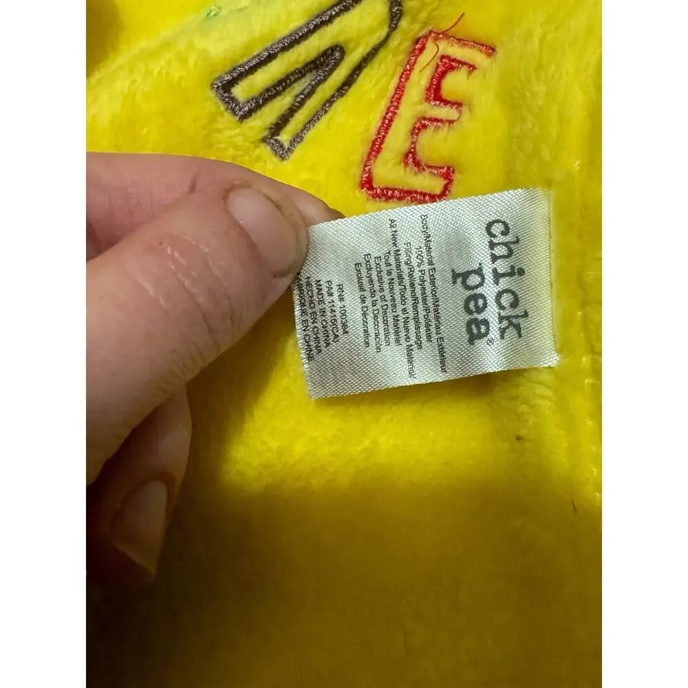 Chick Pea Rainbow Love Baby Lovey Yellow Security Blanket Pride Plush 13”x13”
